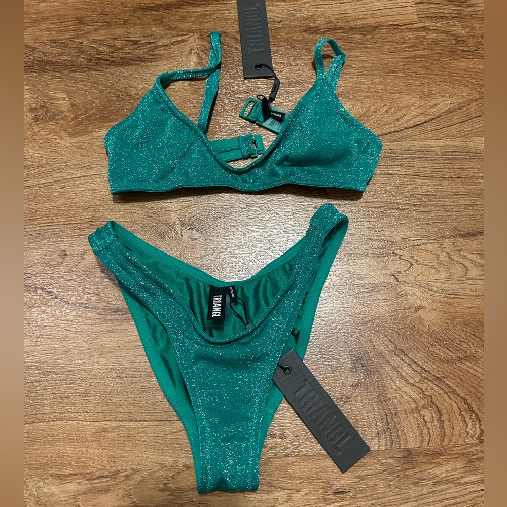 Triangl Maia jaded sparkle bikini